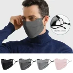 Breathable Ice Silk Face Cover UV Face Shield Washable Reusable Sun Protection Face (New)