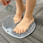 Shower Foot Scrubber Mat Back Washer Exfoliating Bath Wash Pad Wall Mounted Slip (New)