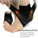 WRELS Adjustable Ankle Brace Compression Sleeve Breathable Support for Sports Running Basketball Sprain (New)