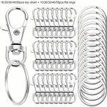 20 40 60 80 100  Keychain Hook with Key Ring Keychain Clip Hook with Flat Ring (New)