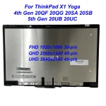 14" For Lenovo Thinkpad X1 Yoga 4th 5th Gen 4 5 LCD Touch Screen N140HCR-GQ2 N140HCG-GR2 B140QAN02.2 Display Assembly With Beze (New)