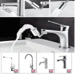 720 Degree Universal Faucet Washbasin Faucet Extension Adapter Aerator Splash Proof Rotating Water (New)