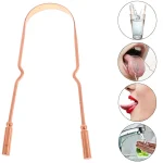 1 Pure Copper Tongue Scraper Oral Cleaner Brush Fresh Cleaning Hygiene For Men (New)