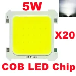 20  5W LED COB Chip High With Bright White Light USB Portable (New)
