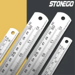 STONEGO Stainless Steel Ruler, 6, 8, 12, 16, 20 Inch Metal Rulers, With (New)