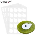 100 Eyelash Extension Glue Sticker Shim Paper Pads And Round Jade Stone Holder (New)