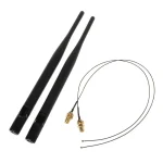 6dBi M.2 MHF4 U.fl Cable to RP-SMA Wifi Antenna (New)