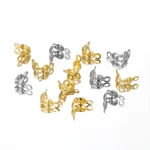 100 50 Stainless Steel End Crimps Beads Tips Fitting Ball Chain Connector End Clasp (New)