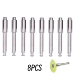 8 Dental Mandrel Soflex Flexi Disc Fit RA Shank Clip Polishing Disk Chuck (New)