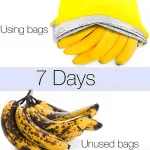 1 2 3 5 Yellow Banana Storage Bags Lettuce Storage Bag Prevents Odor 2 Weeks Fresh keep (New)