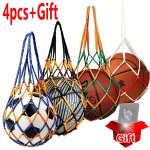 4 1 Gift Basketball Football Net Bag Thick Woven Net Basketball Storage Durable Nylon Training Net (New)