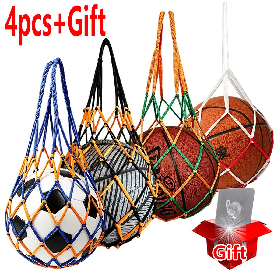 S257b73c0ed9647f79e822bcc3a29c19fq 4 1 Gift Basketball Football Net Bag Thick Woven Net Basketball Storage Durable Nylon Training Net (New) - Image 1
