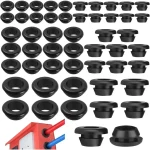 70 Rubber Grommet Kit Cable Wire Hole Grommets for Automotive Wiring Electrical Panels (New)