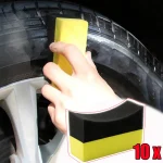 Car Wheel Polishing Waxing Sponge Brush Tire Cleaning Foam Sponge Pad Tyre Polish (New)
