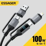 Essager 4 in 1 100W USB C Cable Digital Display (New)