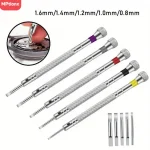 5pcs/set 0.8-1.6mm Steel Screwdriver Watch Repairing Portable Watch Tools (New)
