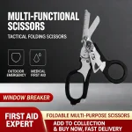 Multifunctional Emergency Response Shears   With Strap Cutter & Glass Breaker For Outdoor (New)