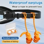 Swim Ear Plugs Silicone Waterproof Anti noise Pool Accessories Swimming Earplugs Water Sports Swim (New)