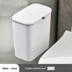 Wall Mounted Trash Can with Lid Hanging Plastic Waste Bin for Bathroom Kitchen (New)