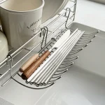 1 2 Stainless Steel Drain Basket Expansion Small Hanging Rack Storage Rack Storage Basket (New)