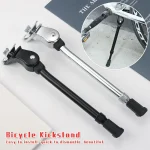 Bike Kick Stand Cycle Adjustable Alloy Foot Heavy Duty Prop Bicycle Mountains Sports (New)