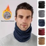 Warm Knitted Scarf Thermal Thickened Fleece Lined Ski Neck Scarf Winter Women Men (New)