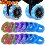 4 40 Luggage Wheel Covers Silicone Suitcase Wheel Covers Luggage Wheel Protector Heavy Duty (New)