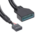 USB2.0 9Pin to USB3.0 19pin Front Panel Connector Converter USB 3 19 20pin to (New)