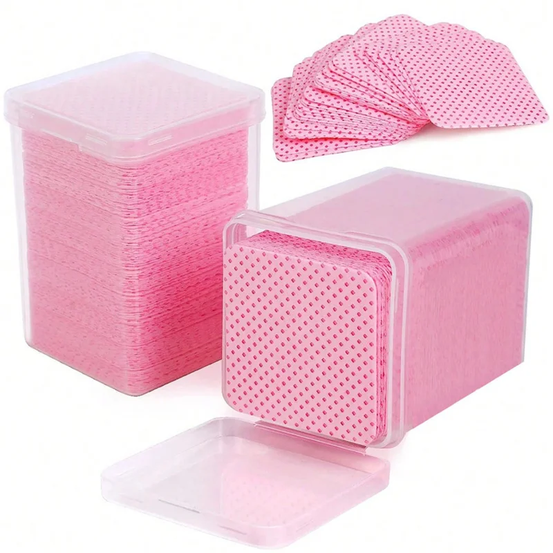 S2a12d6313e3e4c85887dcba3afda7d0by Lint Free Cotton Pads Nail Polish Remover Wipes Cleaning Tool Nail Art Cleaning (New) - Image 1