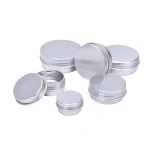 5 5ml 10ml 15ml 20ml 25ml 30ml Aluminum Tin Jars Metal Empty Cosmetic (New)