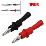 2 Alligator Clips Test Clip Clamp Set Red Black Wire Tips 10A 1000V (New)