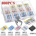 800 Solder Seal Wire Connectors Heat Shrink Insulated Electrical Wire Terminals Butt Splice (New)
