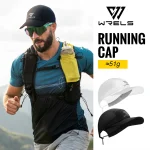 WRELS Running Cap Lightweight Mesh Brim Tennis Cap Breathable Quick Dry Sunscreen Hat (New)