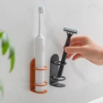 Multi Functional Toothbrush Holder Made of Metal Material, No Drilling Wall Mounted, Suitable (New)
