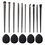 WholsealeSoft Bristle Eyeshadow Brushes 10 piece Set Eye Makeup Smudge Undercover Eyeliner Blade Eye (New)