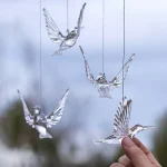 4 pieces, exquisite bird shaped ceiling decorations, bird and hummingbird decorations, suitable for (New)