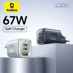 Baseus 67W GaN Charger Mini USB C Fast Charger Quick Charging Phone Charger (New)