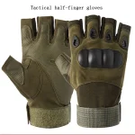 Fitness Anti Slip Cycling Gloves, Wear resistant Outdoor Tactical Sports Climbing Half Finger Gloves (New)