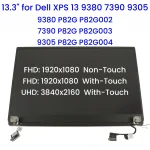 13.3" for Dell XPS 13 9380 P82G002 / 7390 P82G003 / 9305 P82G004 Complete Upper Half LCD Touch Display Screen Assembly Replaceme (New)