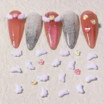 50 Cute Angel Wings Nail Charms Bulk Wing AB Flatback Resin Nail Parts (New)