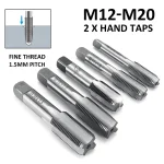 2 Hss Machine Screw Thread Taps Right Hand Machine Straight Fluted Fine Thread (New)