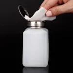 1 200ML Portable Press Empty Refillable Bottle Liquid Alcohol Pump UV Gel Nail (New)