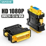SAMZHE 24 5 DVI-I Male to VGA Female Adapter Video Converter (New)