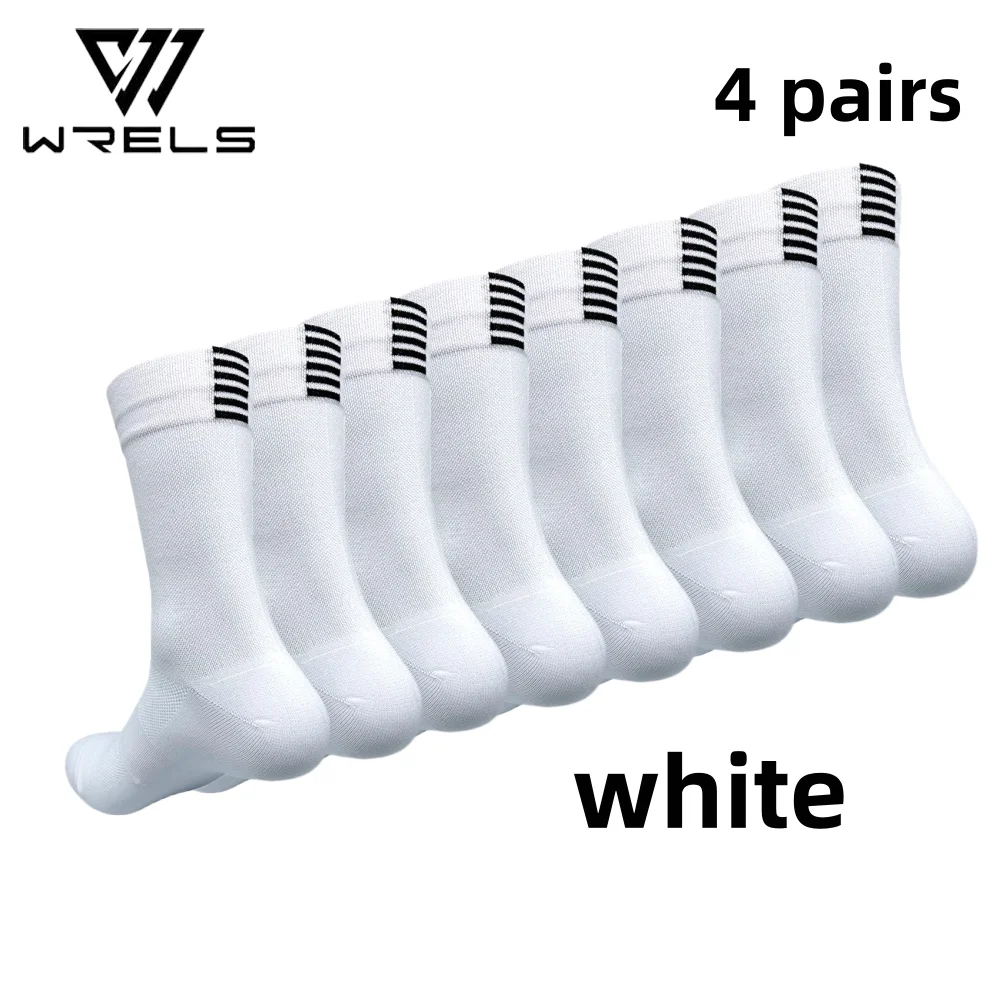 S2dcd60cce533448399fcc02d45ff0564a 4 pairs Cycling Socks Running Quick Dry Medium Cylinder Men and Women Sports (New) - Image 1