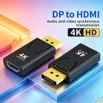 4K DisplayPort to HDMI Compatible Adapter DP Male to Female HDMI Converter 1080P (New)