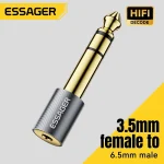 Essager 3.5mm to 6.5mm Audio Jack Adapte Speaker Guitar (New)