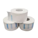 White Neck Strips Disposable Hair Cutting Accessory Stretchy 1Roll Neck Paper Adjustable Barber (New)