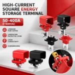 Battery Terminal 200A Copper All Copper Battery Terminal Through Wall High Current Energy (New)