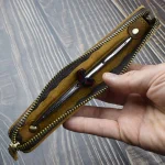 Handmade Genuine Leather Pencilcase for One Pen Holder Nature Cowhide Pencil Case Protective (New)