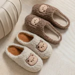 Cute Bear Fluffy Slippers Warm Plush House Shoes for Women and Men (New)